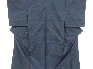 リサイクル　抽象模様織出し本場泥大島紬着物（5マルキ）